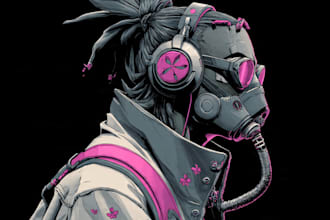 design cyberpunk character, original character design