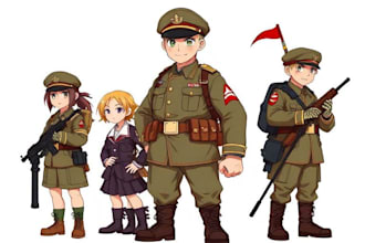 draw history and military characters