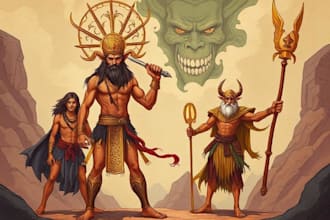 make characters desing prehispnic and mythology