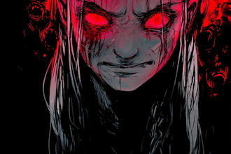 draw original horror characters and terrifying creatures