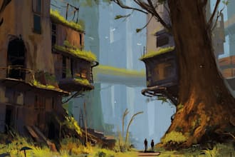 create environment concept art and illustration