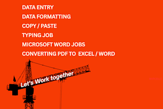 do data entry, typing jobs