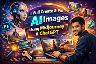 create and fix ai images using midjourney,and chat gpt