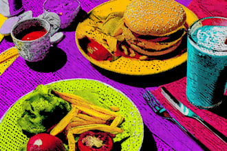 design food pop art of your food pop art