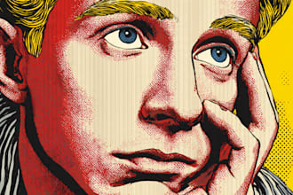 draw pop art portrait in roy lichtenstein style