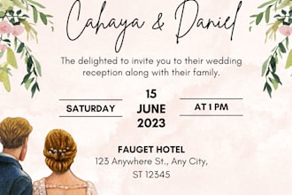 custom events posters wedding, engagement, birthday party