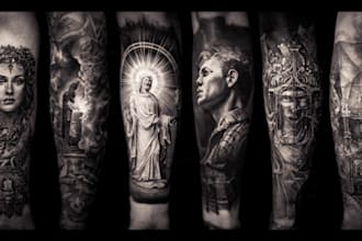 create unique realism tattoo design