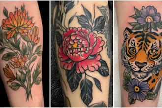 create a traditional style tattoo design