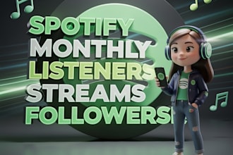 promote your spotify monthly listeners, spotify streams and follower