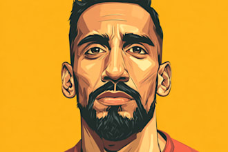 drawing cartoon vector portrait