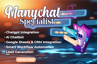 create instagram facebook whatsapp chatbot automation using manychat