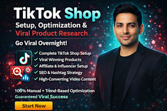 tiktok shop setup, optimization, viral product research