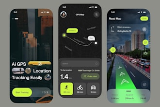 develop ai powered navigation app, logistic gps app with maps and voice commands