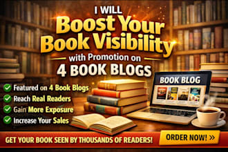 boost your book visibility with promotion on 4 book blogs