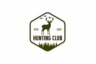 design outstanding hunting club logo with express delivery