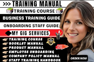 create a business staff training manual employee onboarding handbook and sop