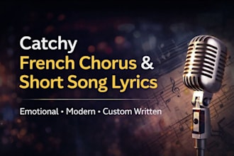 write a catchy french chorus or short song lyrics