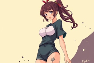 drawing a comic manga character concept nsfw and sfw