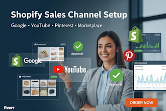setup shopify sale channel google youtube pinterest shopify marketplace website