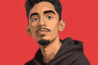 drawing cartoon vector portrait