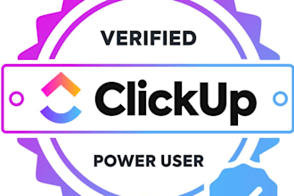 create and setup clickup projects, dashboard, templates, milestones, reports