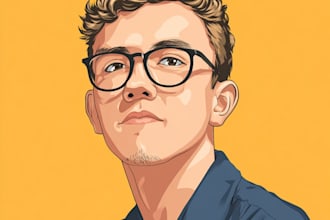 draw gta style vector cartoon portrait from