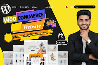 build wordpress ecommerce online store, woocommerce webshop, or business store