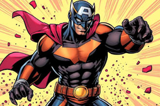 do comic book illustration, marvel comic superhero