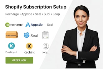 setup shopify subscriptions seal appstle kaching recharge subi loop website