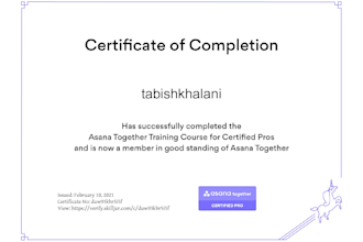 create and setup asana projects, dashboard, templates, milestones, reports, goal