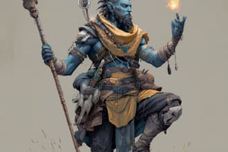 fantasy female, dnd illustration