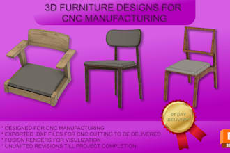 do furniture 3d modelling  for cnc manufacturing