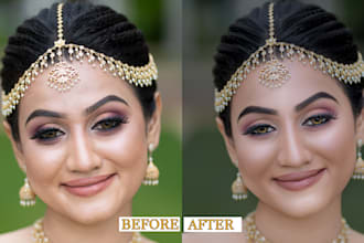 do high end retouching, portrait photo editing in photoshop