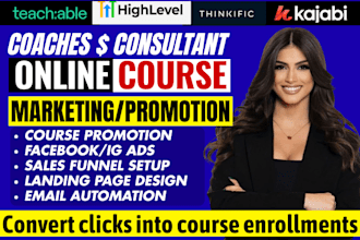 do online course promotion kajabi coach and consultant sales