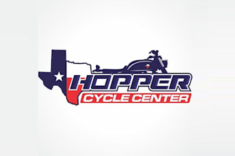 design a modern motorcycle dealership logo for your business