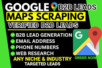 do google maps scraping, lead scraping, data collection services