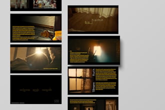 design a professional pitch deck for film, media and software startups