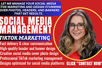 manager social media tiktok marketing social cover photo header banner design