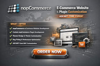 do nopcommerce ecommerce website plugin theme development aspnet core