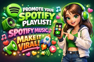 promote your spotify playlist,spotify music and make viral spotify