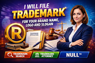 file trademark for your brand name, logo, and slogan professionally