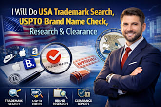 do USA trademark search uspto brand name check research and clearance