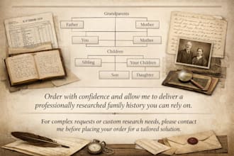 conduct professional genealogy research and build your accurate family tree