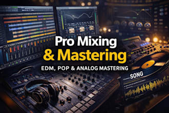 mixing and mastering your song, mastering song audio analog stem master, edm pop