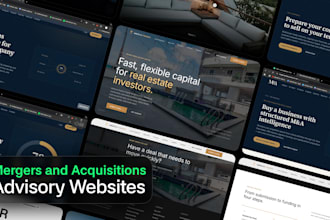 build a premium mergers and acquisitions advisory website