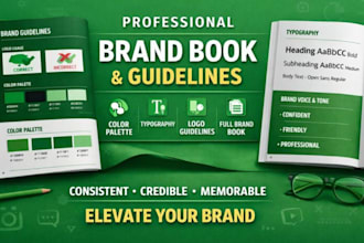 create detailed brand guidelines and a professional brand book