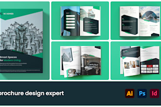 design real estate brochure, banner, prospectus, catalogue and property flyer
