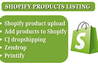 add shopify product listing upload products via cj dropshipping zendrop printify