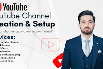 create and setup youtube channel