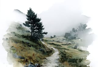 draw original watercolor landscape or architecture art
